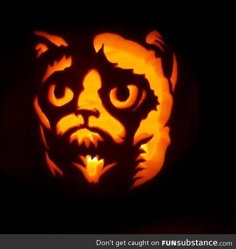 Awesome Grumpy Cat Pumpkin