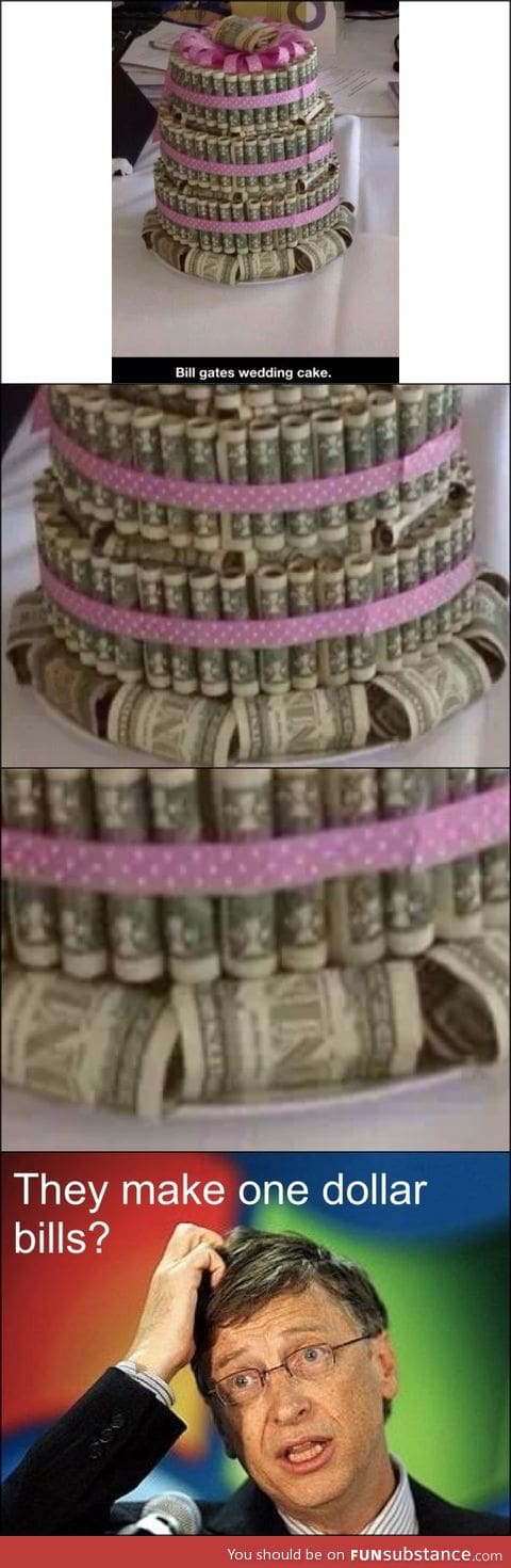 Bill Gates weddig cake