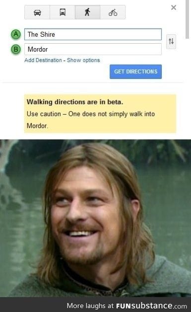 Directions to Mordor