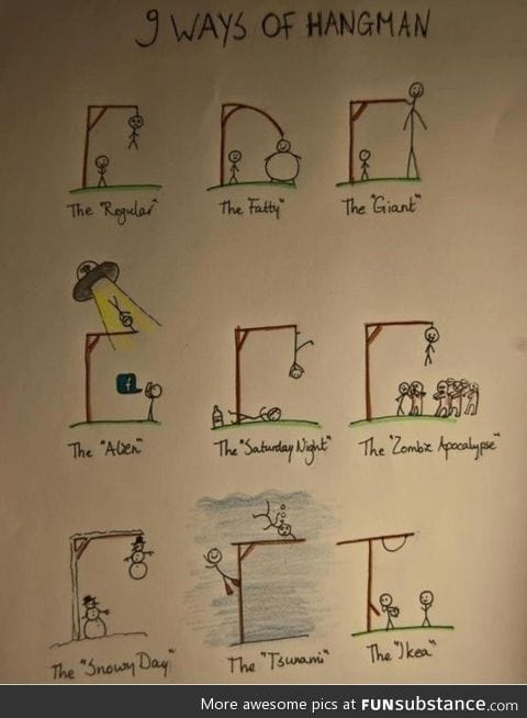 9 ways of hangman