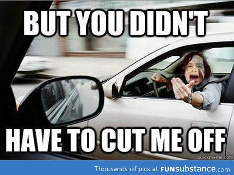 But you didn't have to cut me off